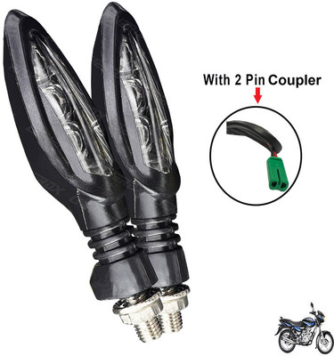 Generox Front, Rear LED Indicator Light for Bajaj Discover 125(Yellow)