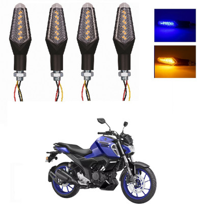 JMA TRADING Front, Rear LED Indicator Light for Yamaha Universal For Bike(Blue, Amber)