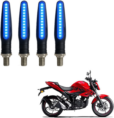 JMA TRADING Front, Rear LED Indicator Light for Suzuki Universal For Bike(Blue)