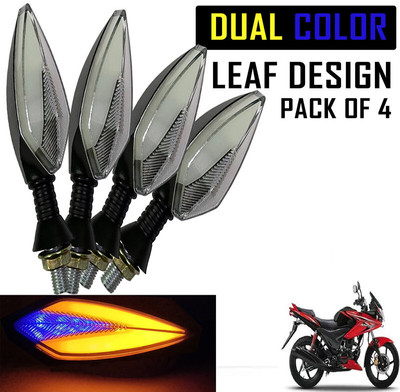Shopland Front, Rear LED Indicator Light for Honda CBF Stunner(Amber, Blue)