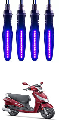 E-Shoppe Front, Rear, Side LED Indicator Light for Hero Universal For Bike(Blue)