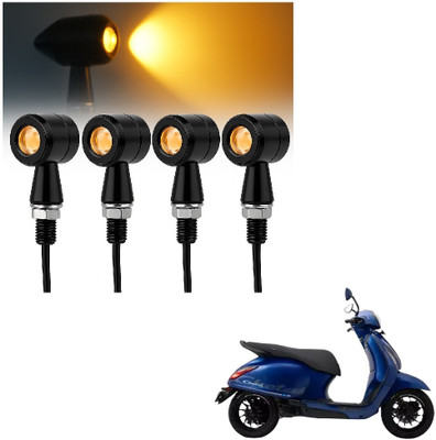 JMA TRADING Front, Rear LED Indicator Light for Bajaj Universal For Bike(Amber)