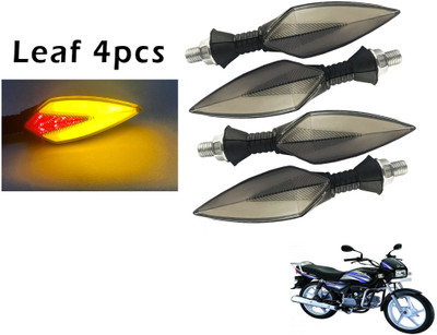 Generox Front, Rear LED Indicator Light for Hero Splendor Pro(Red, Yellow)