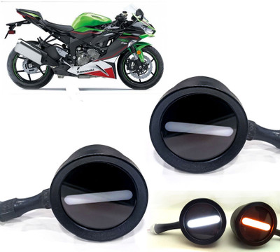 AUTO PEARL Front LED Indicator Light for Kawasaki Ninja(White, Yellow)
