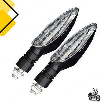 Generox Front, Rear LED Indicator Light for Bajaj V 150(Amber)