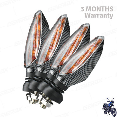 Generox Front, Rear LED Indicator Light for Bajaj Discover(Amber)