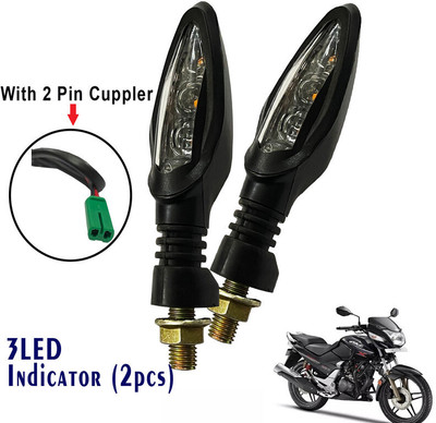 Generox Front, Rear LED Indicator Light for Honda CBZ TYPE 1(Yellow)