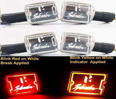SGENTERPRISES Rear, Front LED Indicator Light for Hero Splender iSMART, Splendor, Splendor Plus, Splendor pro classic(Red, Yellow)