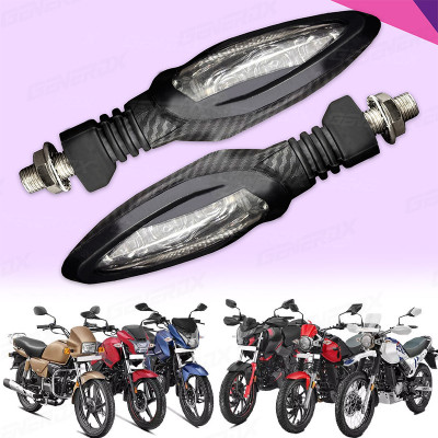 Generox Front, Rear LED Indicator Light for Hero Universal For Bike(Yellow)
