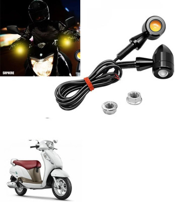 SRPHERE Front, Rear LED Indicator Light for Suzuki Universal For Bike(Yellow)