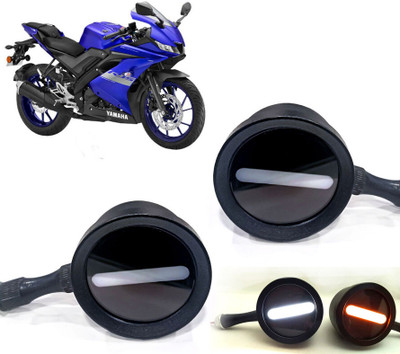 AUTO PEARL Front LED Indicator Light for Yamaha YZF R15(White, Yellow)