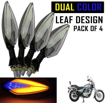 Shopland Front, Rear LED Indicator Light for Bajaj Avenger 220 DTS-i(Amber, Blue)