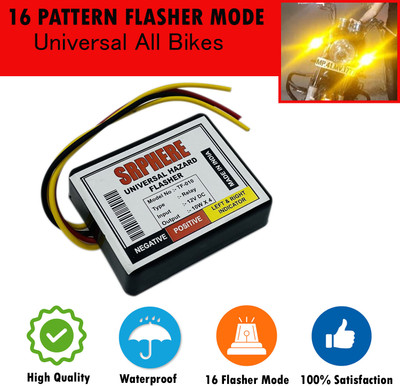 SRPHERE Front, Rear Flasher Indicator Light for Universal For Bike Universal For Bike(Multicolor)