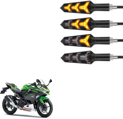 Vagary Front, Rear LED Indicator Light for Kawasaki Ninja 250(Amber)