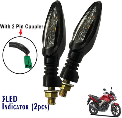 Generox Front, Rear LED Indicator Light for Honda CB unicorn 160(Yellow)