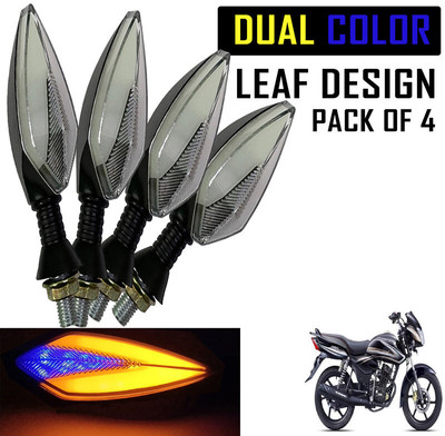 Shopland Front, Rear LED Indicator Light for TVS Phoenix 125(Amber, Blue)