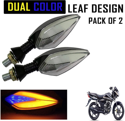 Shopland Front, Rear LED Indicator Light for TVS Phoenix 125(Amber, Blue)