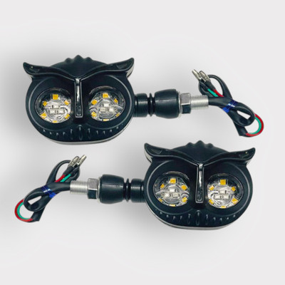JMA TRADING Front, Rear LED Indicator Light for Yamaha RD 350(Yellow, Blue)