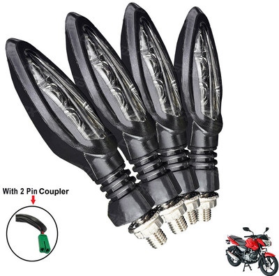Generox Front, Rear LED Indicator Light for Bajaj Pulsar 135 DTS-i(Yellow)