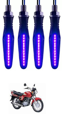 E-Shoppe Front, Rear, Side LED Indicator Light for Suzuki Heat(Blue)