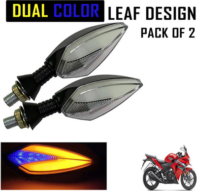 Shopland Front, Rear LED Indicator Light for Honda CBR 250R(Amber, Blue)