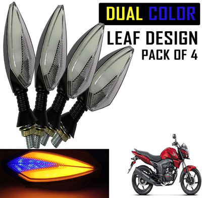 Shopland Front, Rear LED Indicator Light for Honda CB Trigger(Amber, Blue)
