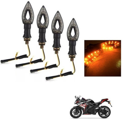 QUIRKY ZONE Front, Rear LED Indicator Light for Bajaj, Hero, Honda, TVS, Suzuki, Universal For Bike Universal For Bike(Yellow)