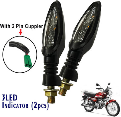 Generox Front, Rear LED Indicator Light for Hero HF Dawn(Yellow)
