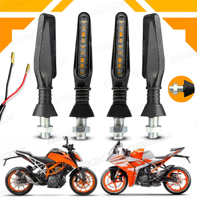 Generox Front, Rear, Side LED Indicator Light for KTM Universal For Bike(Yellow)