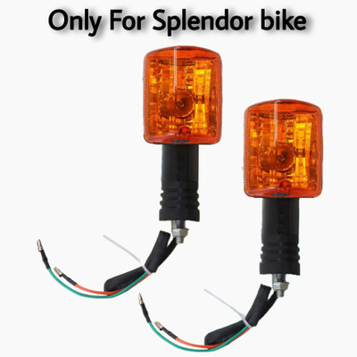 Y retail Front, Rear, Side Halogen Indicator Light for Hero Splendor Plus, Splendor Pro(Orange)