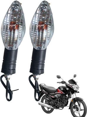 BIKEBLOOM Side, Rear, Front Halogen Indicator Light for Honda CB Shine, CB Twister, Dream Yuga(Amber)