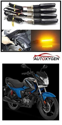 Autoxygen Front, Rear LED Indicator Light for Hero Glamour(Orange)