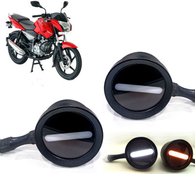 AUTO PEARL Front LED Indicator Light for Bajaj Pulsar 135 DTS-i(White, Yellow)