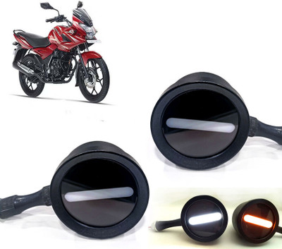 AUTO PEARL Front LED Indicator Light for Bajaj Discover 150(White, Yellow)