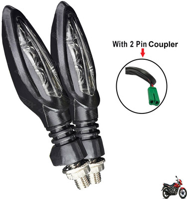 Generox Front, Rear LED Indicator Light for TVS Flame DS125(Yellow)