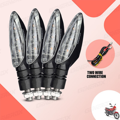 Generox Front, Rear, Side LED Indicator Light for Bajaj Platina 100 DTS-i(Yellow)