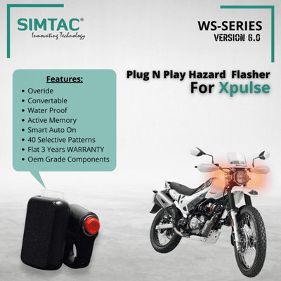 SIMTAC Front, Rear Flasher Indicator Light for Hero XPULSE 200 4V