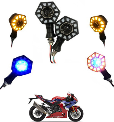 AYW Front LED Indicator Light for Universal For Bike Universal For Bike(Blue, Yellow)