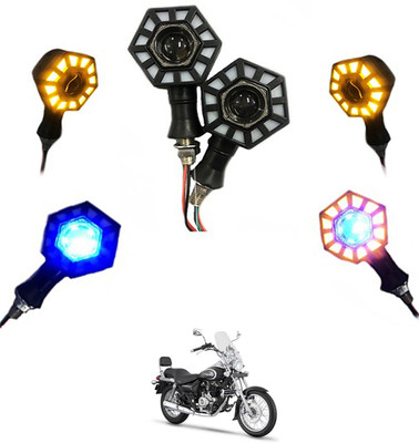 MATIES Front LED Indicator Light for Universal For Bike Universal For Bike(Blue, Yellow)
