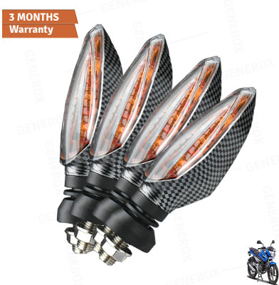 Generox Front, Rear LED Indicator Light for Bajaj XCD 135cc(Amber)