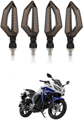 PRTEK Front, Rear LED Indicator Light for Yamaha Fazer(Yellow, Blue)