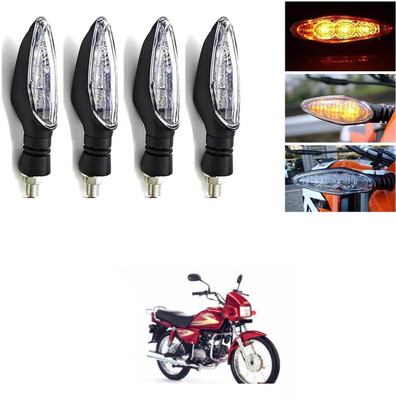 LOVMOTO Front, Rear LED Indicator Light for Hero Splendor(Yellow)
