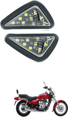 LOVMOTO Universal LED Bike indicator Yellow Mount Smoked 9 LED Turn Signal Light AR18 Interior Light Motorbike LED (12 V, 12 W)(Universal For Bike, Pack of 1)