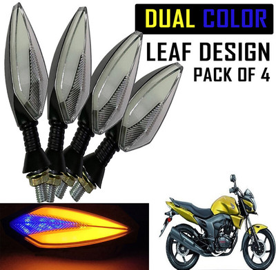 Shopland Front, Rear LED Indicator Light for Honda CB Unicorn Dazzler(Amber, Blue)