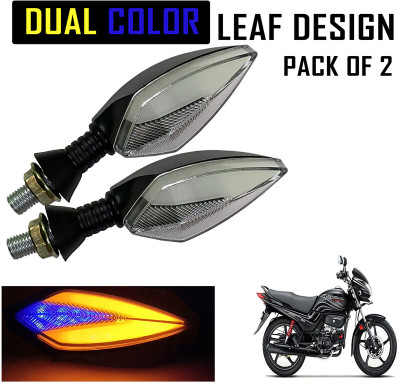 Shopland Front, Rear LED Indicator Light for Hero Passion Pro(Amber, Blue)