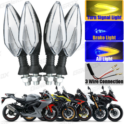 Generox Front, Rear LED Indicator Light for Suzuki Universal For Bike(Blue, Yellow)