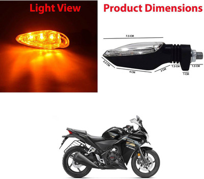 PRTEK Universal High Bright Front Rear Led Side Indicator Turn Signal V230 Indicator Light Motorbike LED for Honda (12 V, 12 W)(CBR 250R, Pack of 4)