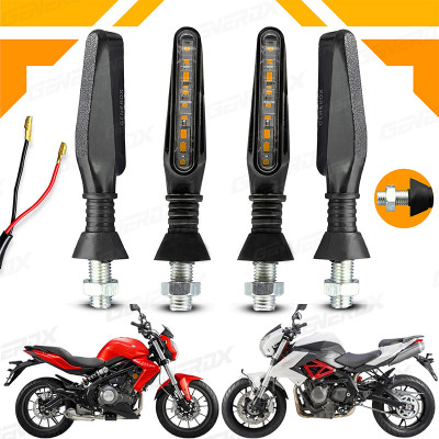 Generox Front, Rear, Side LED Indicator Light for Universal For Bike Universal For Bike(Yellow)