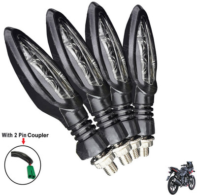 Generox Front, Rear LED Indicator Light for Bajaj Pulsar 220 DTSi-Fi(Yellow)