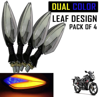 Shopland Front, Rear LED Indicator Light for Hero Karizma(Amber, Blue)